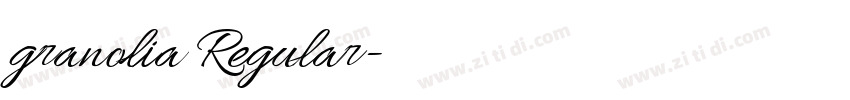 granolia Regular字体转换 granolia Regular字体转换